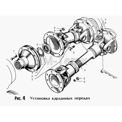 УСТАНОВКА КАРДАННЫХ ПЕРЕДАЧ (240.17.00.00.000)