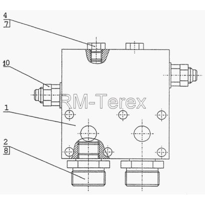 ЭО-3323А.08.07.400 Блок переливных клапанов